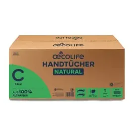 oecolife Papierhandtücher Natural C-Falz 2400 Stück
