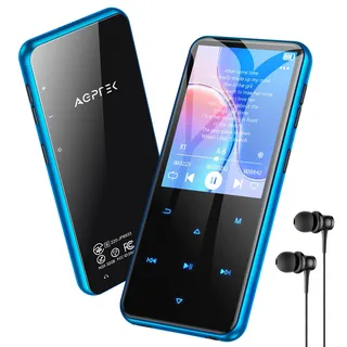 agptek MP3 Player Bluetooth 5.3 mit 2,4" TFT Farbbildschirm HiFi Musik