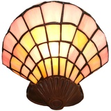 Deko-Tischlampe 6000, Glasmuschel, Tiffany-Design