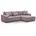 Eckcouch Cordstoff Rosa
