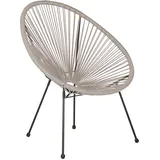 Beliani Cocktailsessel Grau Schwarz, 90x70x87