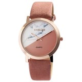 Excellanc Damen-Uhr Kunstleder Armband Dornschließe Analog Quarz 1900242 Rosa