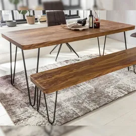 FineBuy Esstisch Massiv Esszimmertisch Holztisch Tisch