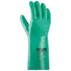 teXXor® Nitril-Handschuhe GERAUTE OBERFLÄCHE, Grün