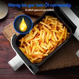 Medion P20 XXL Heißluftfritteuse 8,7 l 2.600 Watt weiß