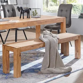FineBuy Sitzbank Leon Braun 140 x 35 x 45 cm