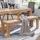 FineBuy Sitzbank Leon Braun 140 x 35 x 45 cm