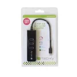 TECHLY IDATA-USB-ETGIGA-3U2 (USB-A, 4 Ports), Dockingstation & 3x USB A Buchse