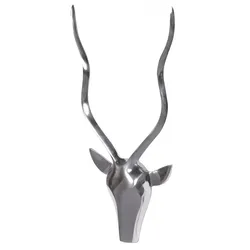 Kadima Design Aluminium Hirschgeweih Wanddekoration, Modern und Elegant, Handgefertigt. 33x4x54 cm