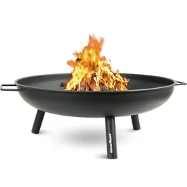 deluxe4home® Feuerschale mit drei Standfüßen, Durchmesser 58 cm schwarz