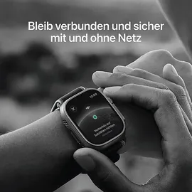 Apple Watch Ultra 3 GPS + Cellular 49 mm Titangehäuse Schwarz Milanese Loop Schwarz L