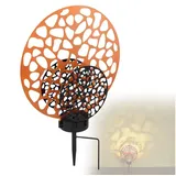 bmf-versand Solarleuchte Metall 41,0 cm inkl. Pflegetuch schwarz