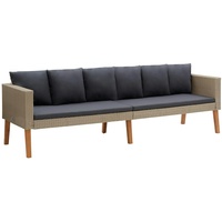 vidaXL Gartensofa mit Auflagen beige 310213