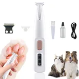 Pfotentrimmer für Hunde, Wiederaufladbar Leise Hundeschermaschine mit LED Licht, Hunde Haarschneidemaschine, Pfoten Rasierer für Hunde, Schermaschine Hund, Wasserdichter Krallenschleifer (B)