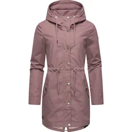 Ragwear Damen, Übergangsjacke leichte Jacke lang mit Kapuze Canny Mauve24 Gr. M - M