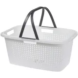 Spetebo Xl Wäschekorb 45 Liter - 60 x 39 cm - Wäschesammler Tragekorb Einkaufskorb groß