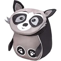 Belmil® Kindergartenrucksack Mini Animals Raccoon Kunstfaser grau/schwarz