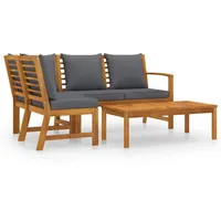 vidaXL Garten-Lounge-Set 4-tlg. braun/dunkelgrau 3057779