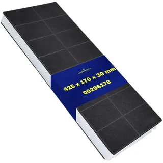 Aktivkohlefilter für Dunstabzugshaube 425 x 170 x 30 mm 00296178 296178 für Bosch für Siemens für Neff Garantie 10 Jahre - MONTERAL