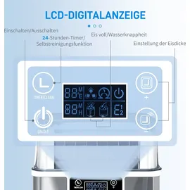 Homcom Eiswürfelmaschine 2,3L Silber