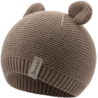 Sterntaler GOTS Strickmütze Ohren in mittelbraun | Gr.: 45 cm