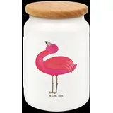 Mr. & Mrs. Panda Vorratsdose Flamingo Stolz - Weiß - Geschenk, Küchenbehälter, Vorratsdosen Mehl, rosa, Vorratsdosen, Aufbewahrungsdose, beste F... - Weiß