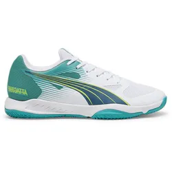 Puma Attacourt Hallenschuhe - weiß/grün/gelb-44.5