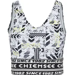 CHIEMSEE Sport BH mit vorgeformtem Cups, White/Black AOP, 34