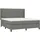 vidaXL Boxspringbett mit Matratze & LED Dunkelgrau 180x200 cm Stoff