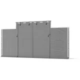 DAS COMPANY Eingangsplane PVC 2Stck. 2x5m Grau - Pavillon - Plane Wasserdicht - Zeltgarage - Zeltplane - Abdeckplane Wasserdicht - Lagerzelt - Gartenhaus