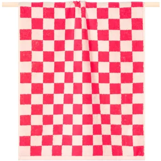 PAD Handtuch PAD "CHESS, 50x100 cm", pink, B:50cm L:100cm, Frottee, Frottee, Handtücher, Made in Europe, 100% Baumwolle, modernes Karo Design
