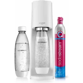 Sodastream Terra white + PET-Flasche 1 l + Zylinder