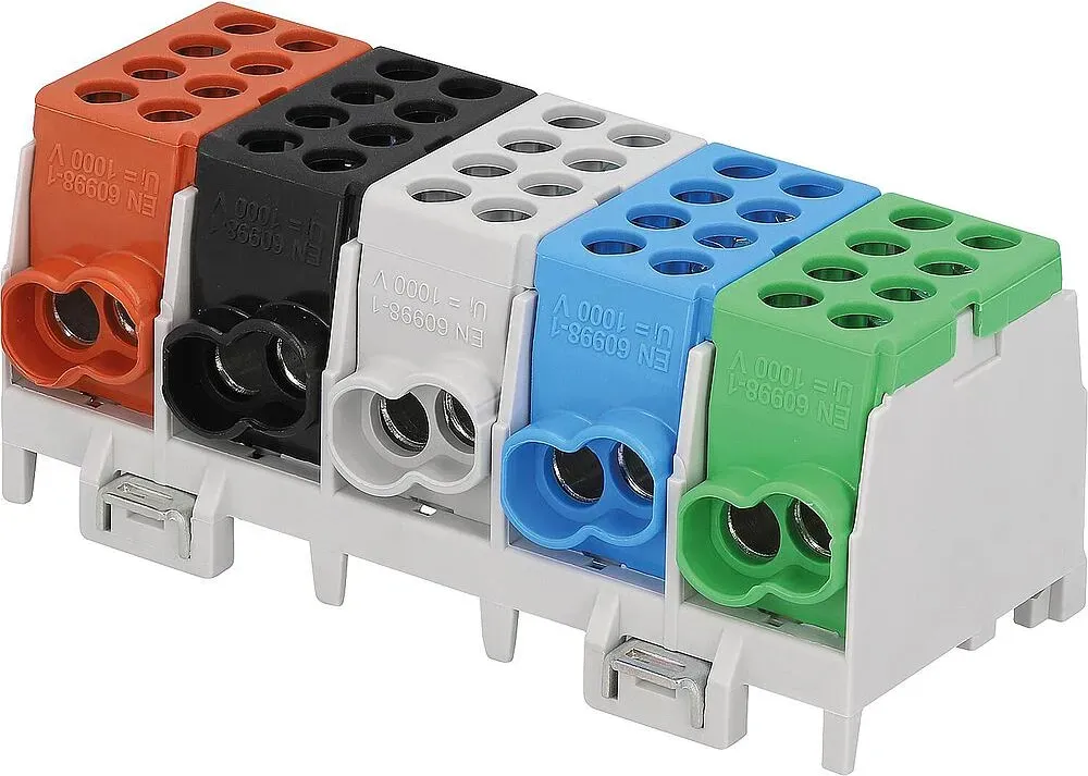 Hauptleitungs-Abzweigklemme Farbe: 5x grau 10x Eing. 25mm2/10x Ausg. 25mm2 Pollmann