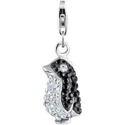 Nenalina Anhänger Pinguin Kristalle 925 Silber Charms & Kettenanhänger   Damen