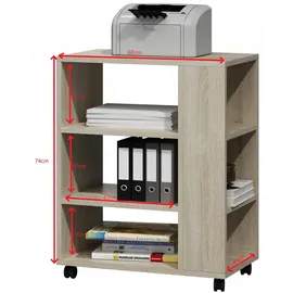 matkam Druckertisch 60 x 40 x 74 cm Sonoma Eiche