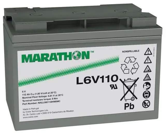 Exide Marathon L6V110 6V 112Ah AGM Blei Akku VRLA