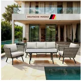 Gardissimo Rope Lounge Set Reana Taupe, Aluminium, wetterfest