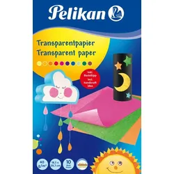 PELIKAN 137943 Pelikan Transparentpapier 18 x 30 cm, 10 Blatt in 10 Farben