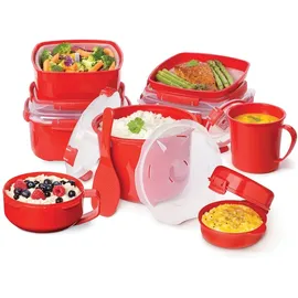 Sistema Mikrowellendose rund rot 0,915 l