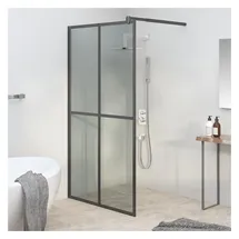 vidaXL Duschwand für Walk-in Dusche 118x190 cm Dunkles Sicherheitsglas