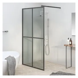 vidaXL Duschwand für Walk-in Dusche 118x190 cm Dunkles Sicherheitsglas
