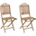 vidaXL Klappbare Gartenstühle 50 x 42 x 92 cm weiß 2 St.