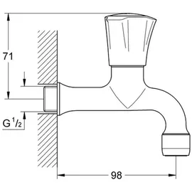 Grohe Costa Auslaufventil Kaltwasser chrom 30098001