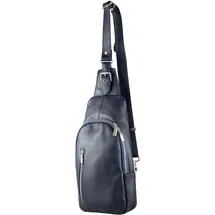 COLLEZIONE ALESSANDRO Brusttasche Betty echtes Leder, viele Fächer von - blau