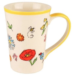Mila Becher Mila Keramik-Teebecher Lovely Flowers, Keramik bunt|weiß