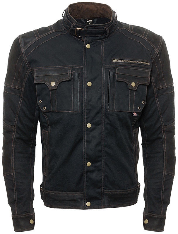 Bores Max waterdichte Wax Jacket, zwart, 7XL Voorman