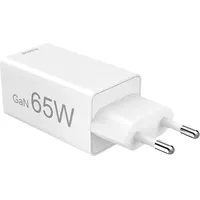 Hama Schnellladegerät, GaN, 2x USB-C, PD/Qualcomm®, Mini-Ladegerät, 65 W, Weiß