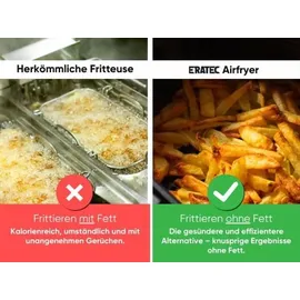 Eratec AF-60 Heißluftfritteuse XXL 5,5L 1500W schwarz