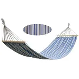 Buri Hängematte 200x90cm Hängeliege Stabhängematte Sonnenliege Gartenhängematte - Schmal Gestreift - Buri