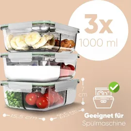 Bomann Frischhaltedose transparent 1 l 3-teiliges Set